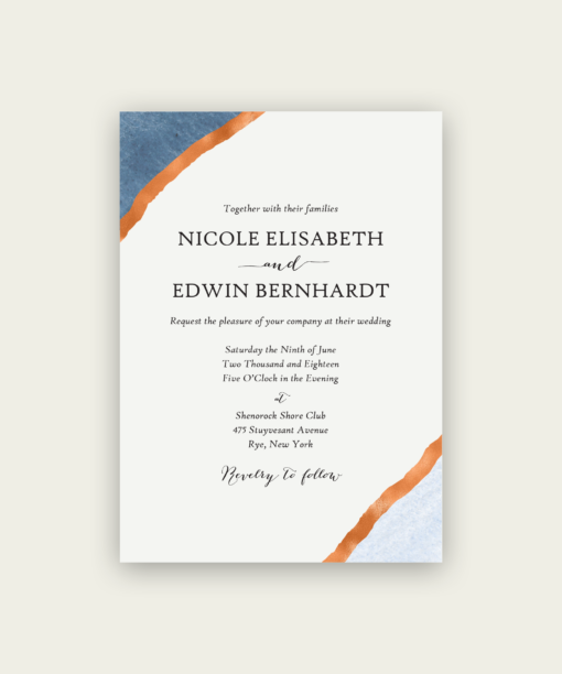 Watercolor Corners Wedding Invitations - Image 4
