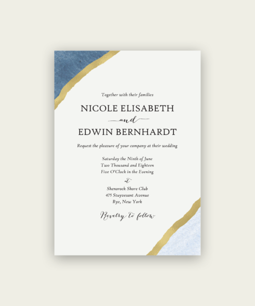 Watercolor Corners Wedding Invitations - Image 3