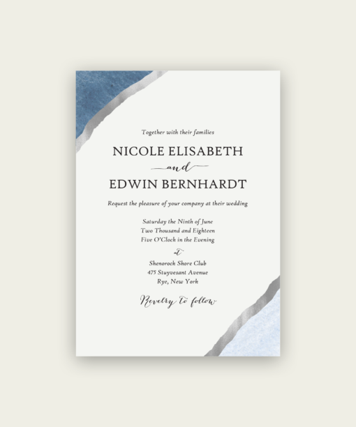 Watercolor Corners Wedding Invitations - Image 2