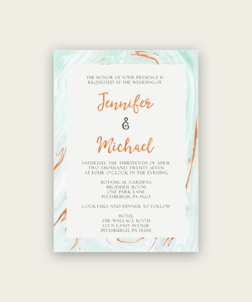 Suminagashi Wedding Invitations - Image 4