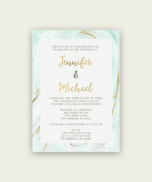 Suminagashi Wedding Invitations - Image 3