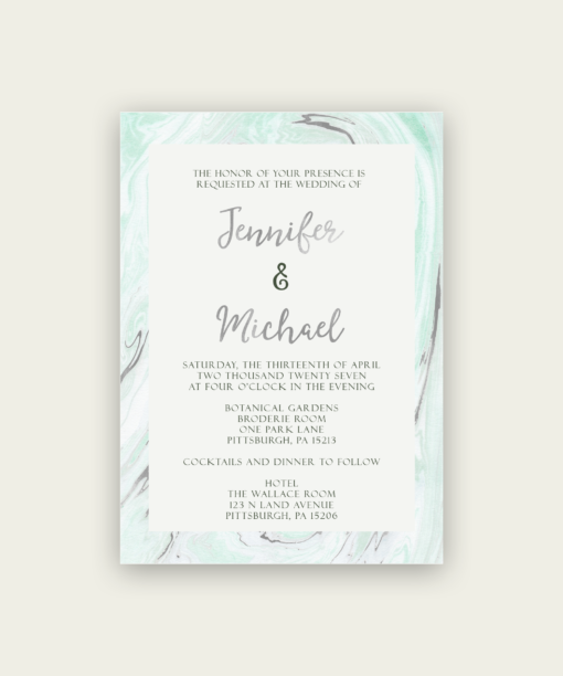 Suminagashi Wedding Invitations - Image 2