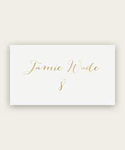 Gold foil name cards