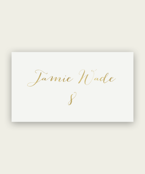 Gold foil name cards