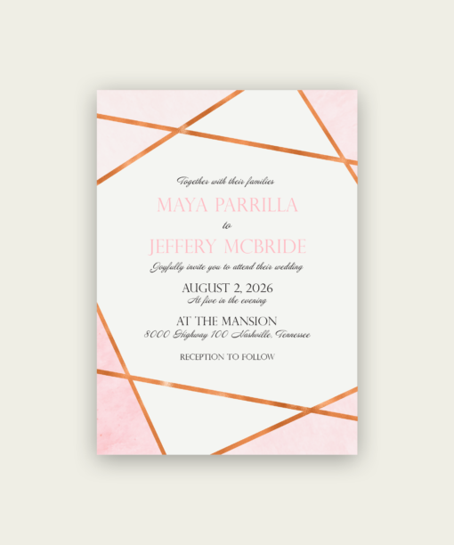 Geometric Wedding Invitations - Image 4