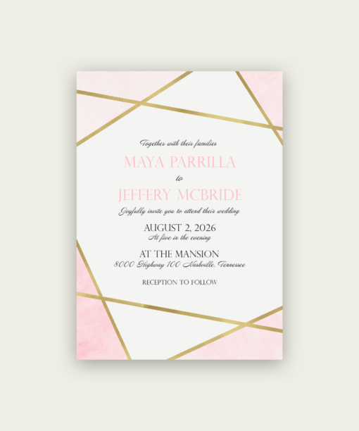 Geometric Wedding Invitations - Image 3