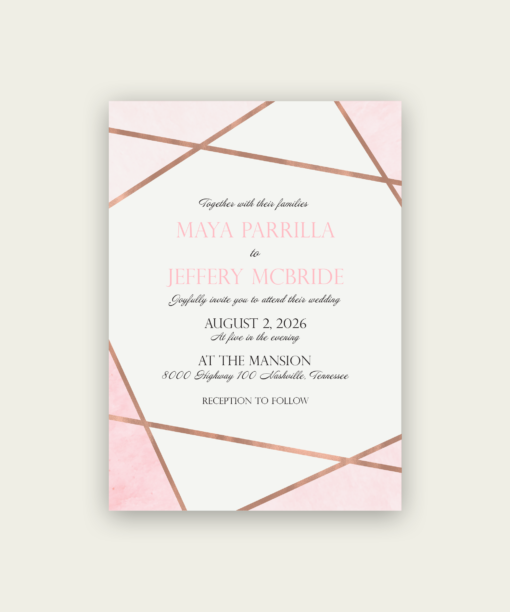 Geometric Wedding Invitations - Image 2