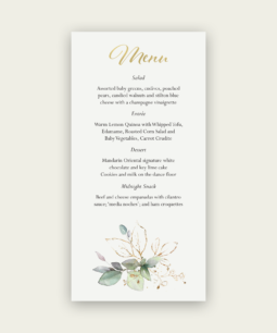 Wedding Menus