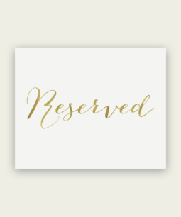 Reserved Sign