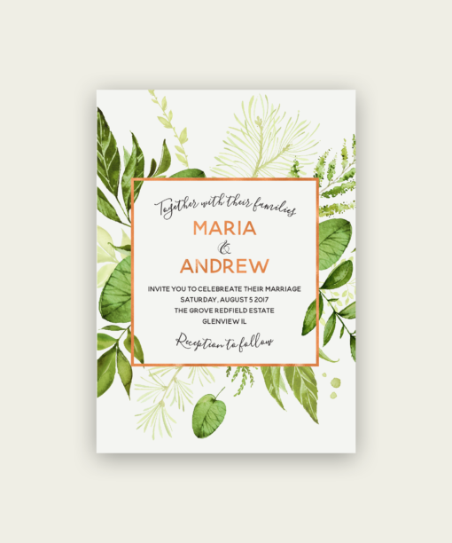 Greenery Wedding Invitations - Image 3