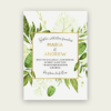 Greenery wedding invitations