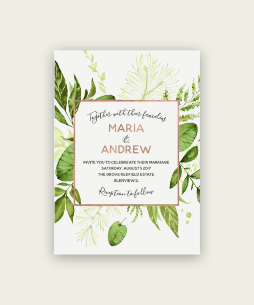 Greenery Wedding Invitations - Image 2