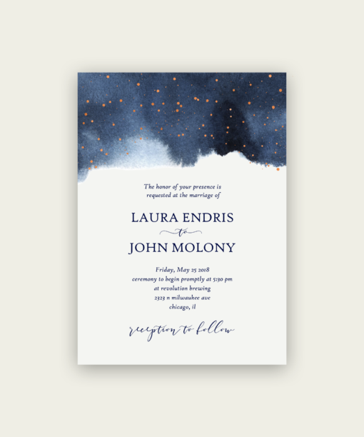 Starry Night Wedding Invitations - Image 4