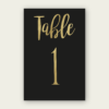 black and gold table numbers