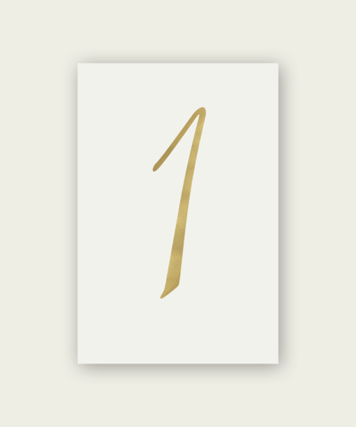 A simple gold table number