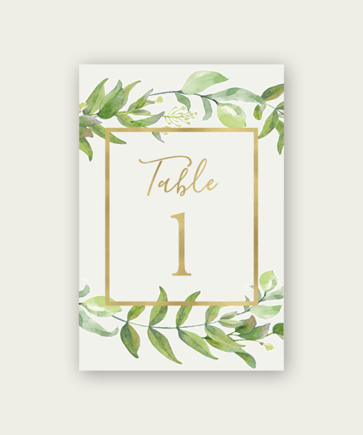 Two Branches Table Numbers