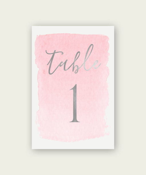 Blush Table Numbers