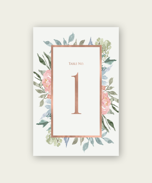 Rose Garden Table Numbers