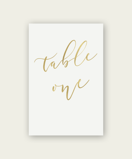 Calligraphy Table Numbers