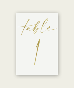 Gold Table Numbers