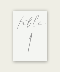 Silver Table Numbers