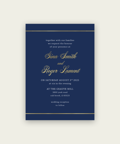 Elegant Lines Wedding Invitations - Image 2