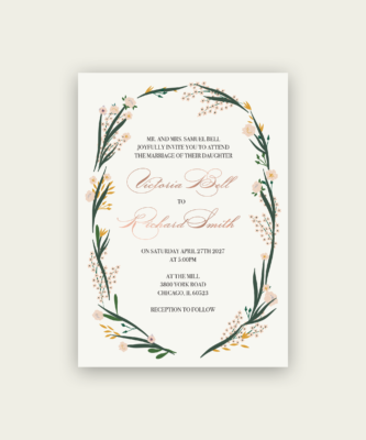 Rose Gold Wedding Invitations