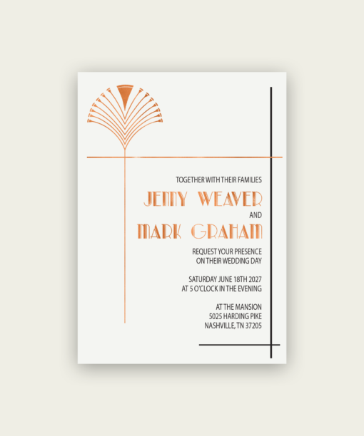 Art Deco Wedding Invitations - Image 4