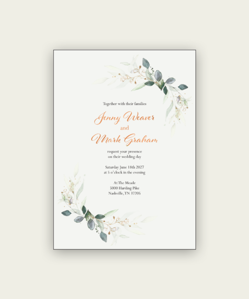 Gilded Branches Wedding Invitations - Image 2