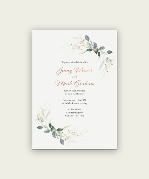 Gilded Branches Wedding Invitations - Image 3