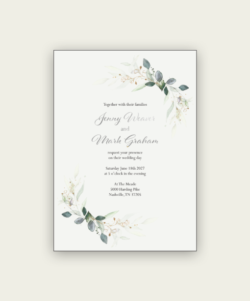 Gilded Branches Wedding Invitations - Image 4